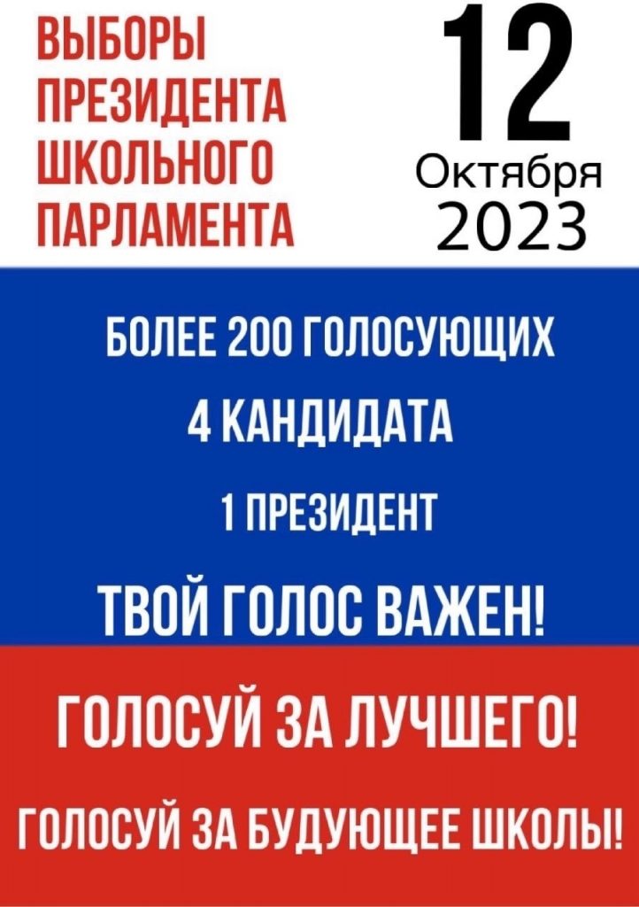 Выборы президента школьного парламента